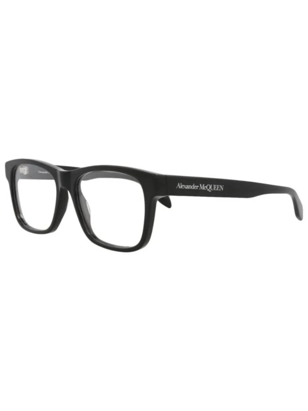 New Alexander McQueen Mens Square/Rectangle Black Black Transparent Fashion Desi